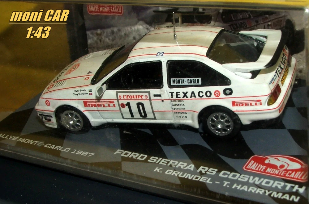 FORD Sierra RS Cossworth No.10 - K. Grundel - T. Harrymann Rallye Monte Carlo 1987 (1:43) Altaya/IXO