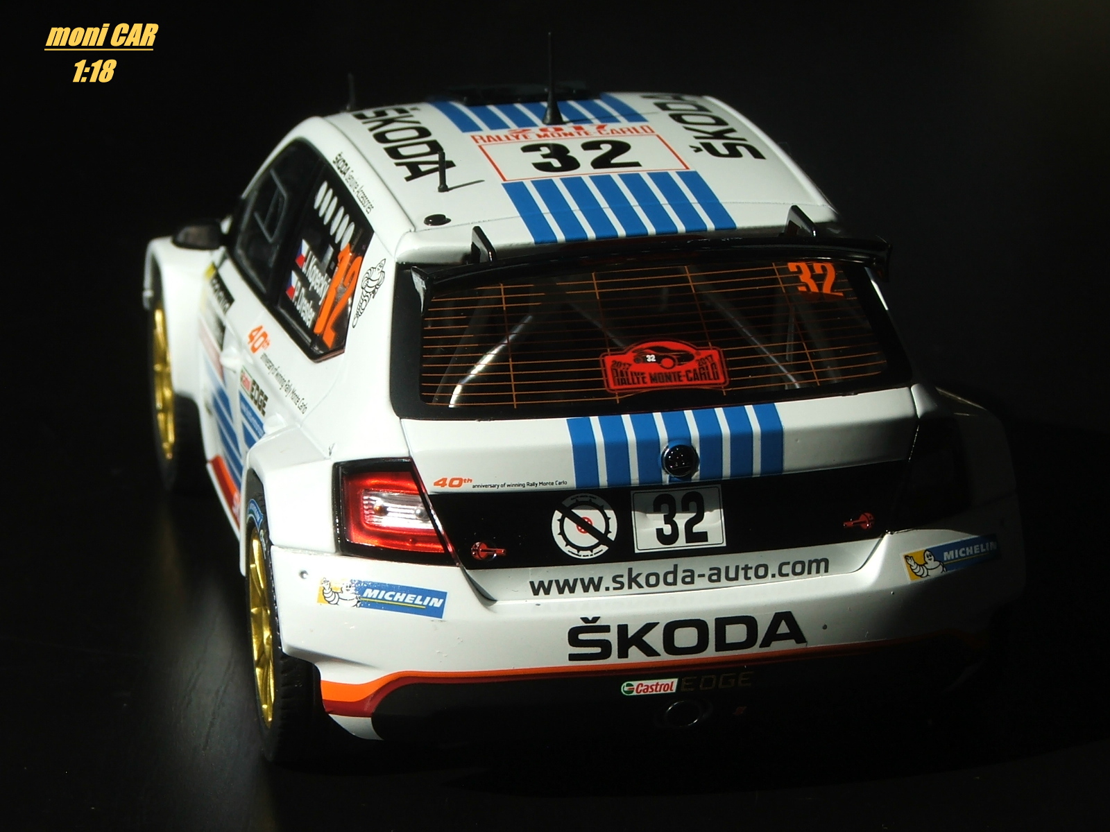 FOX18 Škoda Fabia R5 J. Kopecký/ P. Dresler "32" Rally Monte Carlo 2017 (1:18)