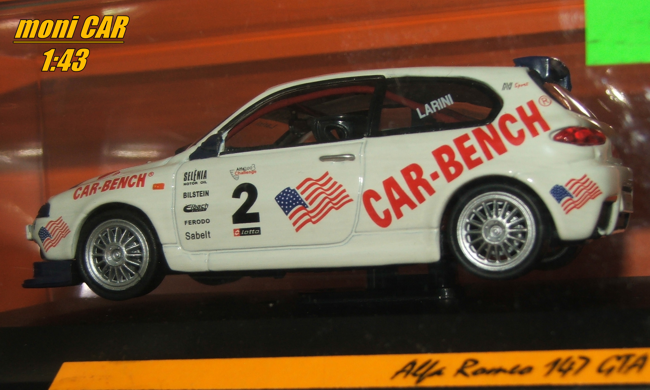 ALFA ROMEO 147 GTA Cup No.2 - Andrea Larini Circuito Di Pergusa 2003 winner (1:43) Altaya/IXO