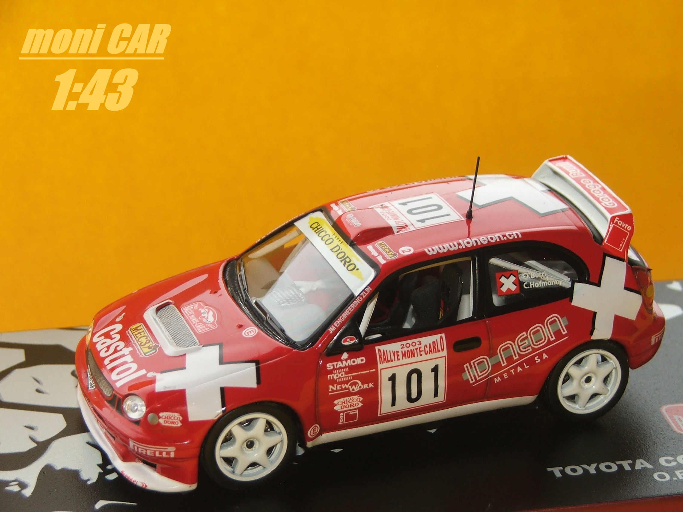 TOYOTA Corolla WRC No.101 - O. Burri-C. Hofmann Rally Monte Carlo 2003 (1:43) Ataya/IXO