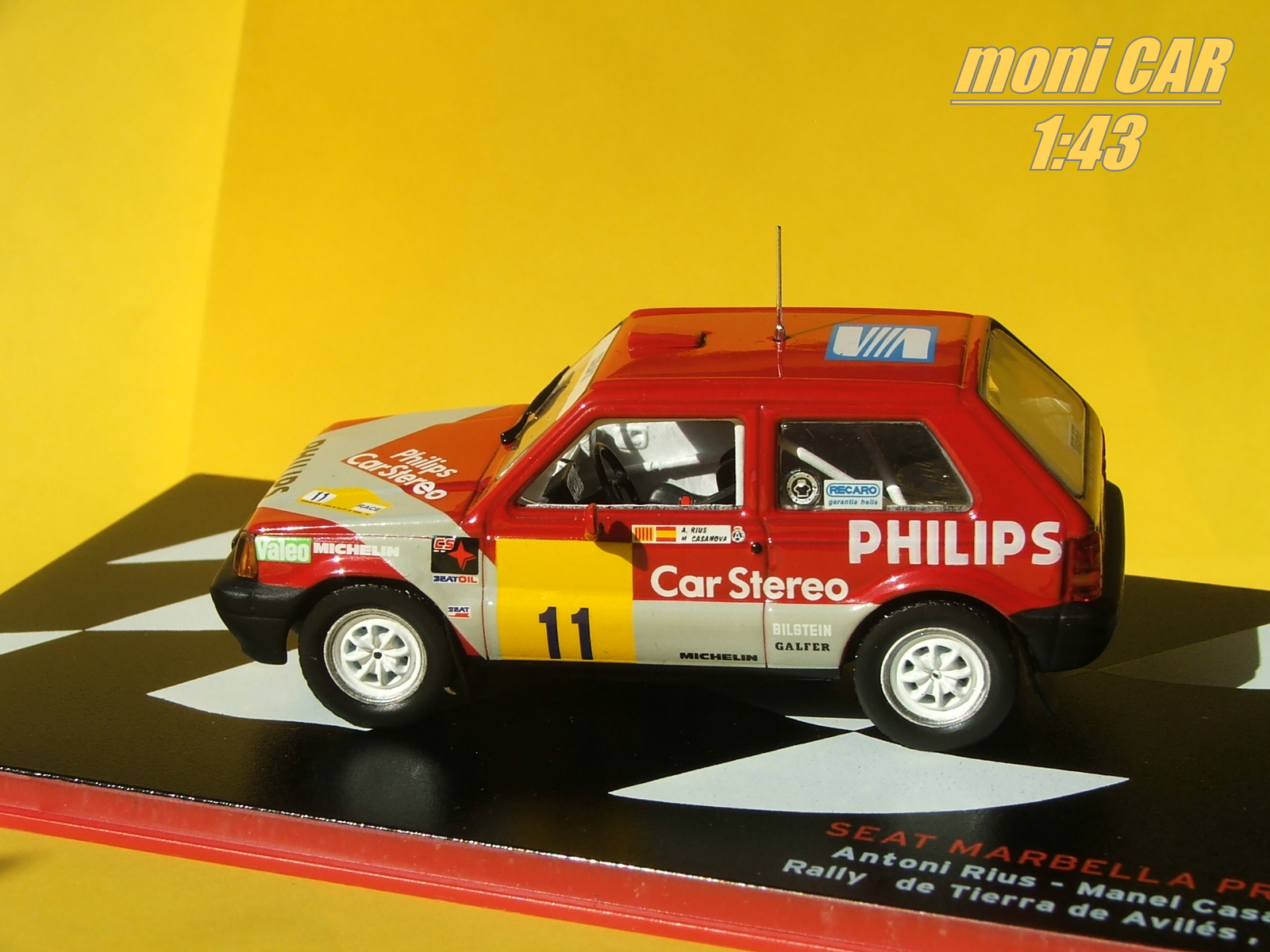 SEAT Marbella Proto No.11 Antoni Rius - Manel Casanova Rally de Tierra de Avilés - 1988 (1:43) Altaya/IXO