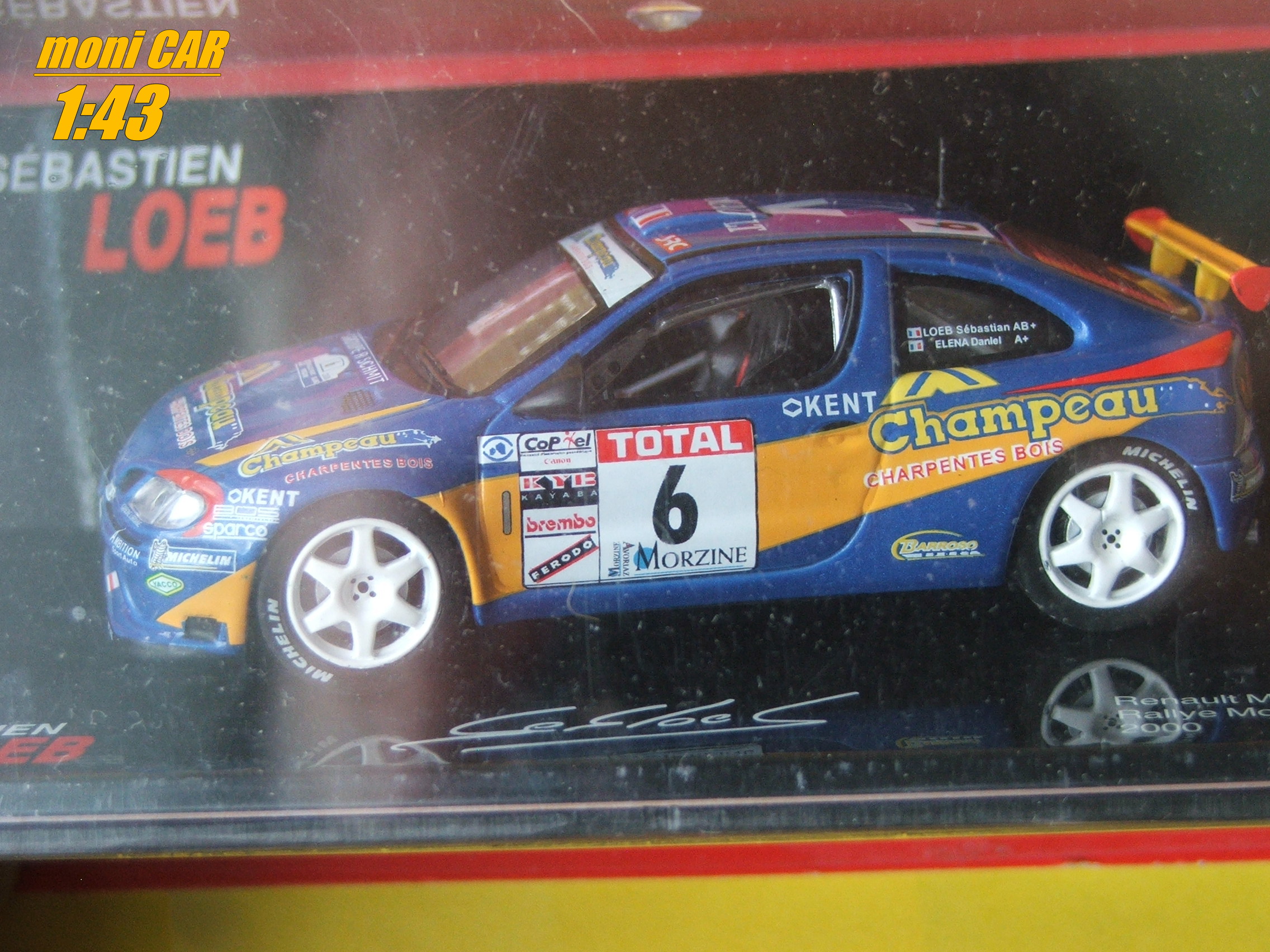 Renault Mégane No.6 Sébastien LOEB Rallye Mont-Blanc Morzine 2000 (1:43) Altaya/IXO
