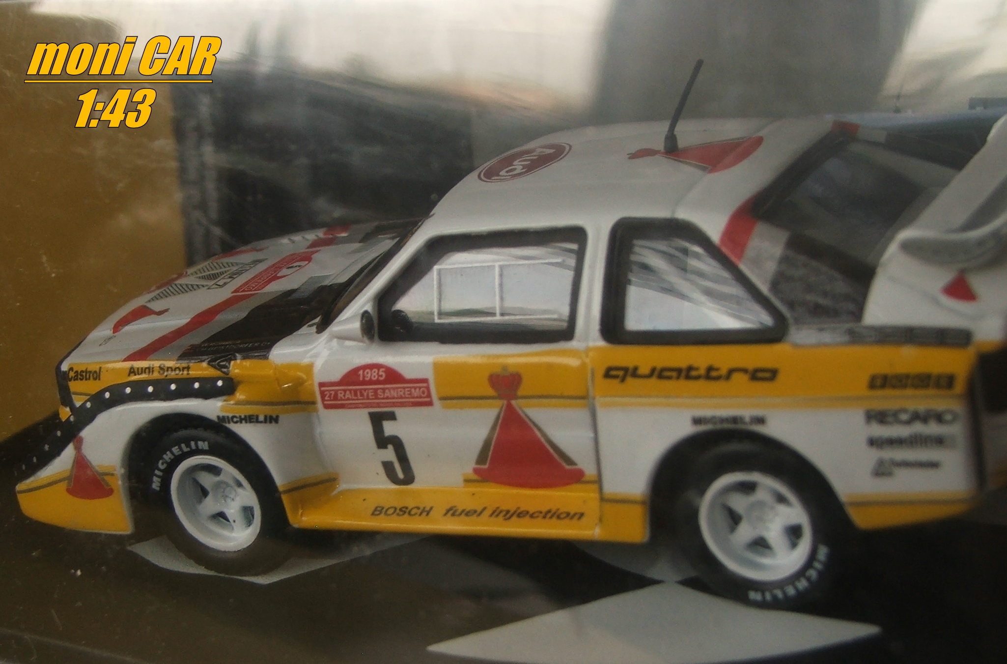 AUDI Sport Quattro E2 No.5 - Walter Rohl - Christian Geistdorfer - Rallye Sanremo 1985 (1:43) Altaya/IXO