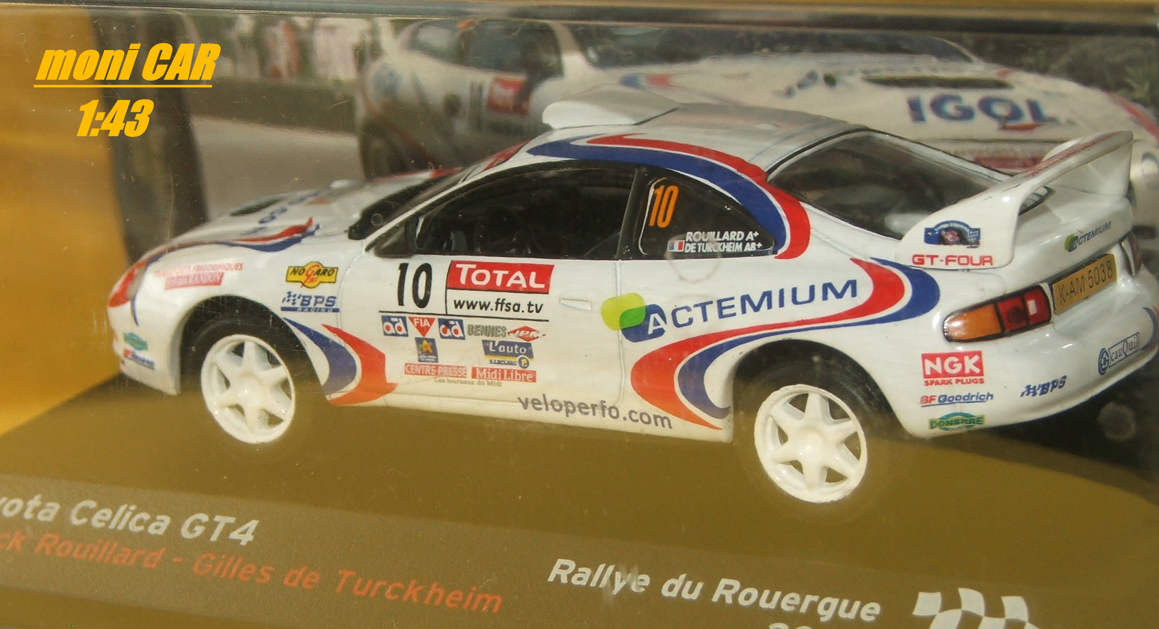 TOYOTA Celica GT4 No.10 - Patrick Rouillard - Gilles de Turckheim - Rallye du Rouerque 2008 (1:43) Altaya/IXO