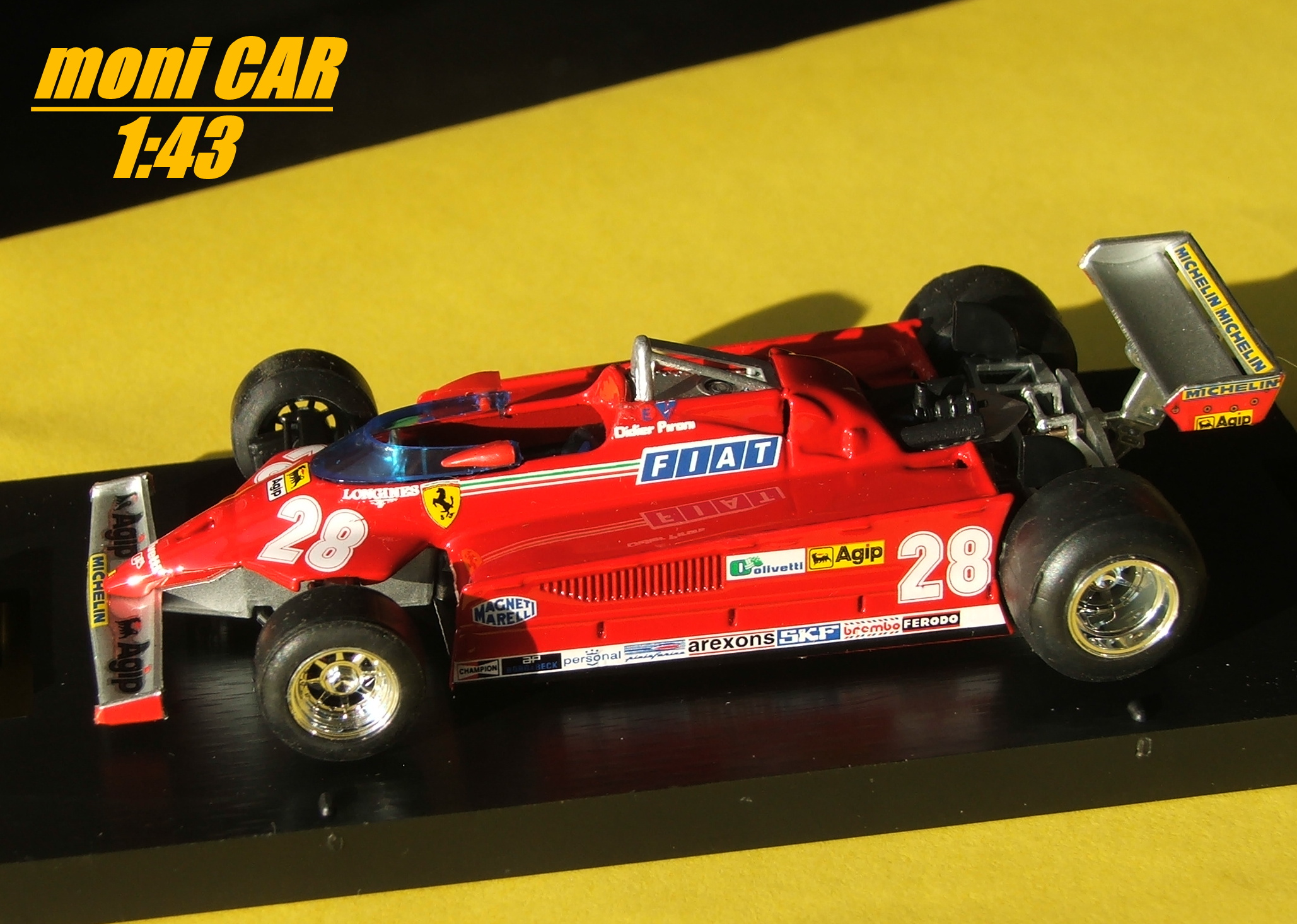 FERRARI 126CK turbo No.28 - Didier Pironi - GP Montecarlo 1981 (1:43) BRUMM