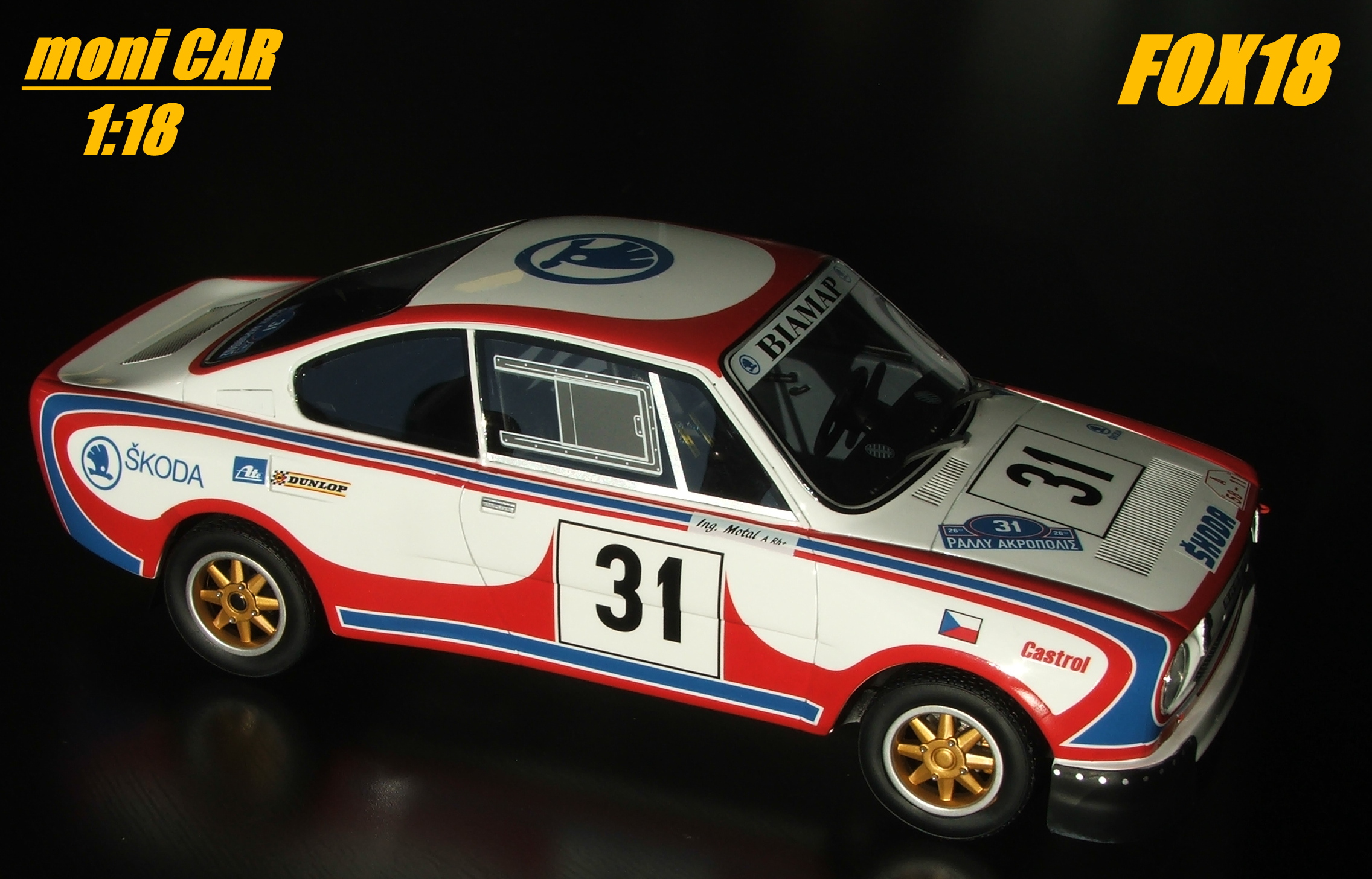Škoda 130 RS No.31 Václav Blahna_Jiří Motal - Rally Acropolis 1979 (1:18) FOX18