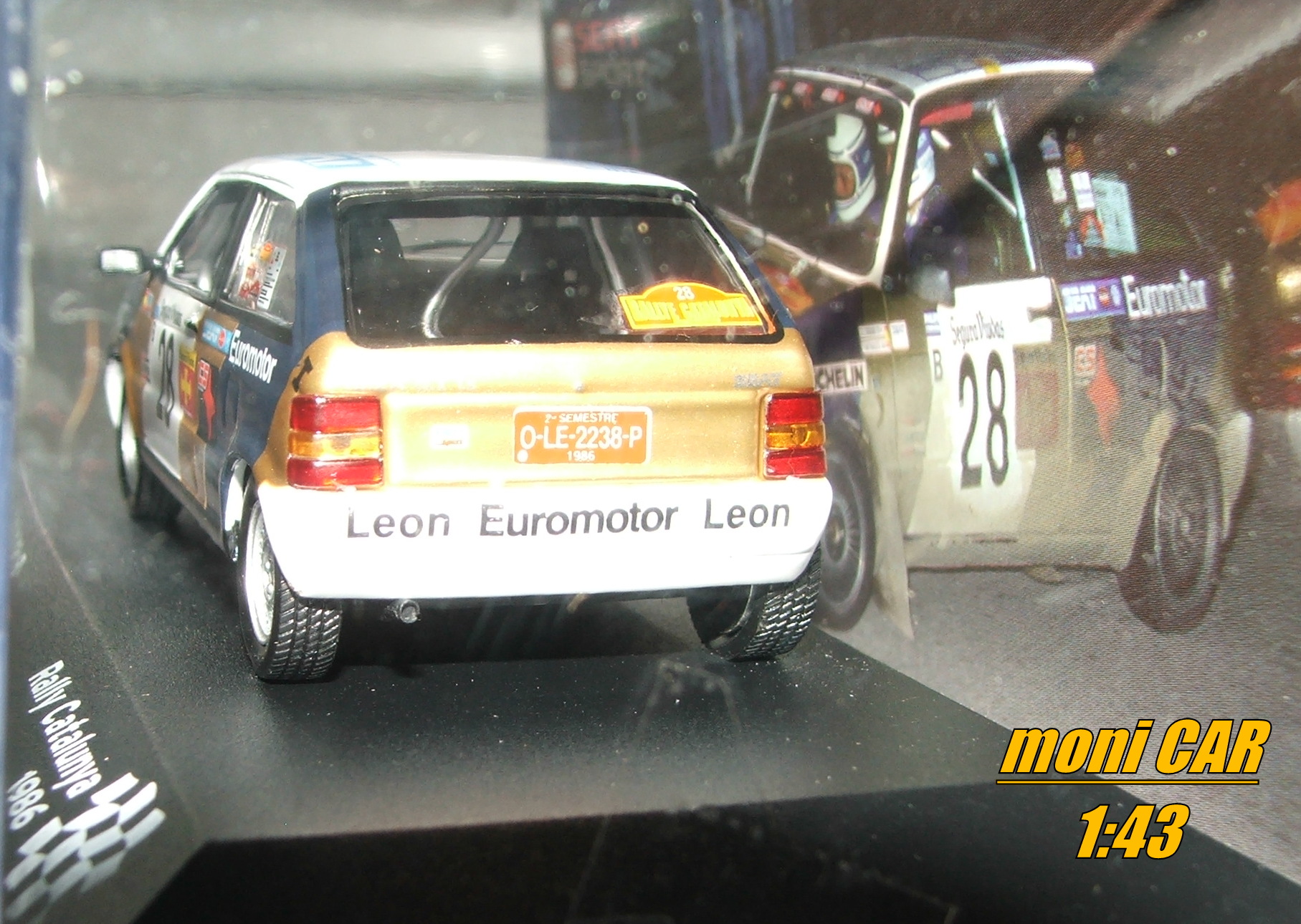 SEAT Ibiza 1,5 GLX Gr. B No.28 - José Luis Graňa - Tomás Morales - Rally Catalunya 1986 (1:43) Altaya/IXO