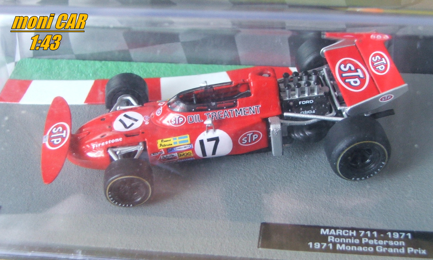 MARCH 711 No.17 - Ronnie Peterson - Monaco GP 1974 (1:43) Altaya/IXO
