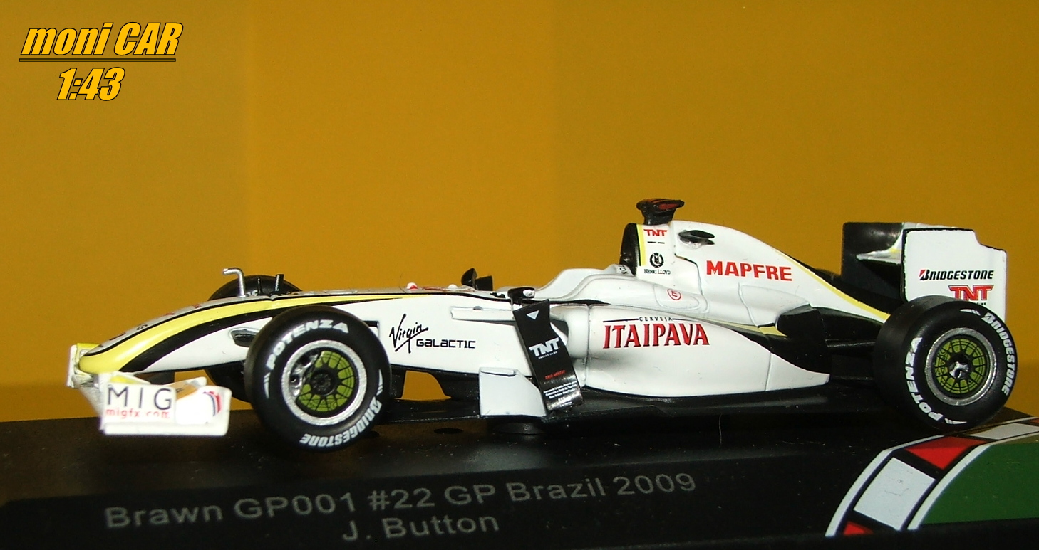 BRAWN Mercedes GP001 No.22 5th- Jenson Button GP Brazil 2009 (1:43) Altaya/IXO