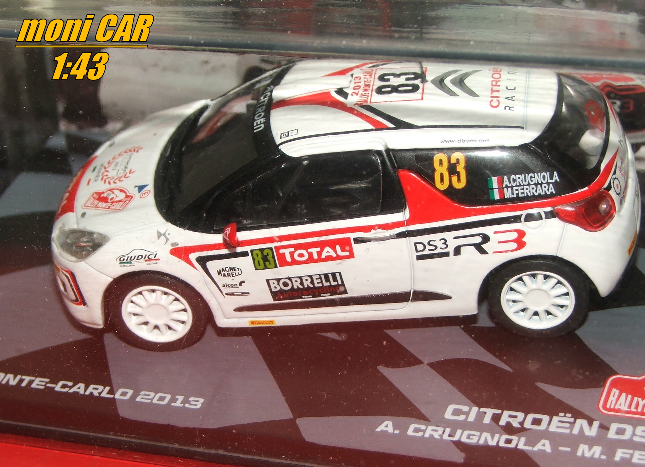 CITROEN DS 3 R3 -No.83 - A. Crugnola - M. Ferrara - Rallye Monte Carlo 2013 (1:43) Altaya/IXO