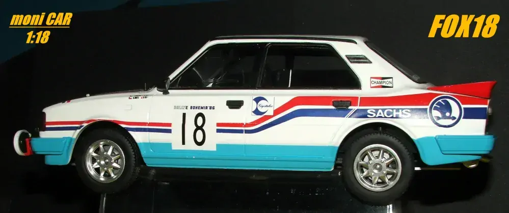 ŠKODA 130 LR No.18 Ladislav Křeček - Bořivoj Motl - Rally Bohemia 1986 (1:18) FOX18