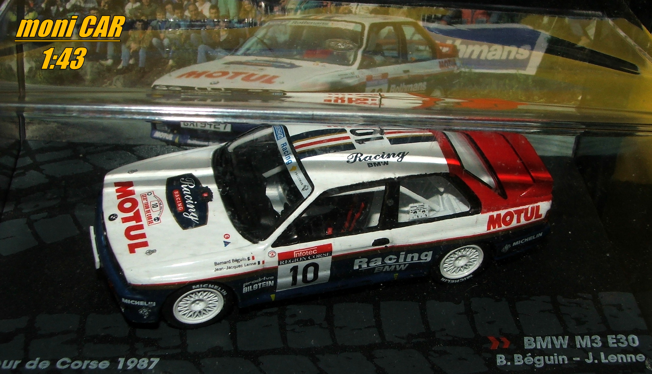 BMW M3 E30 No.10 B. Béguin - J. Lenne - Tour de Corse 1987 (1:43) ALTAYA/IXO