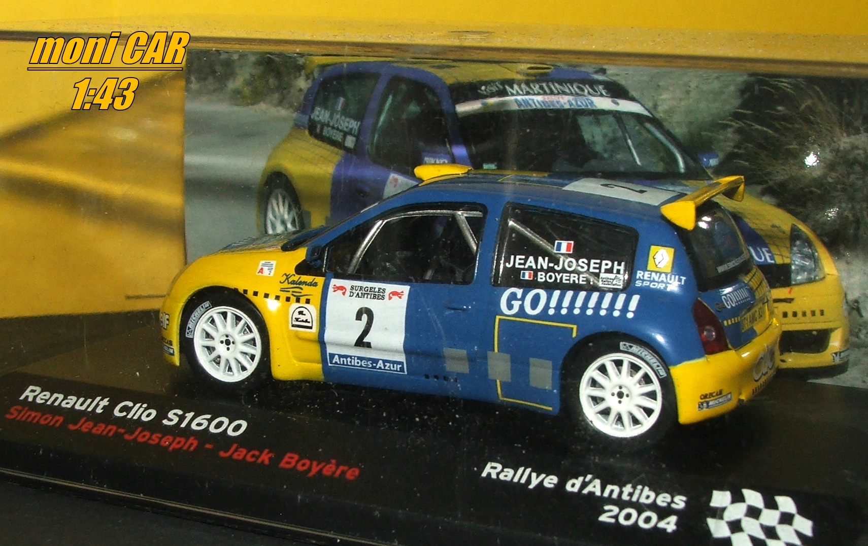 RENAULT Clio S1600 No.2 - Simon Jean-Joshep - Jack Boyére  rally  d´Antibes 2004 (1:43) Altaya/IXO