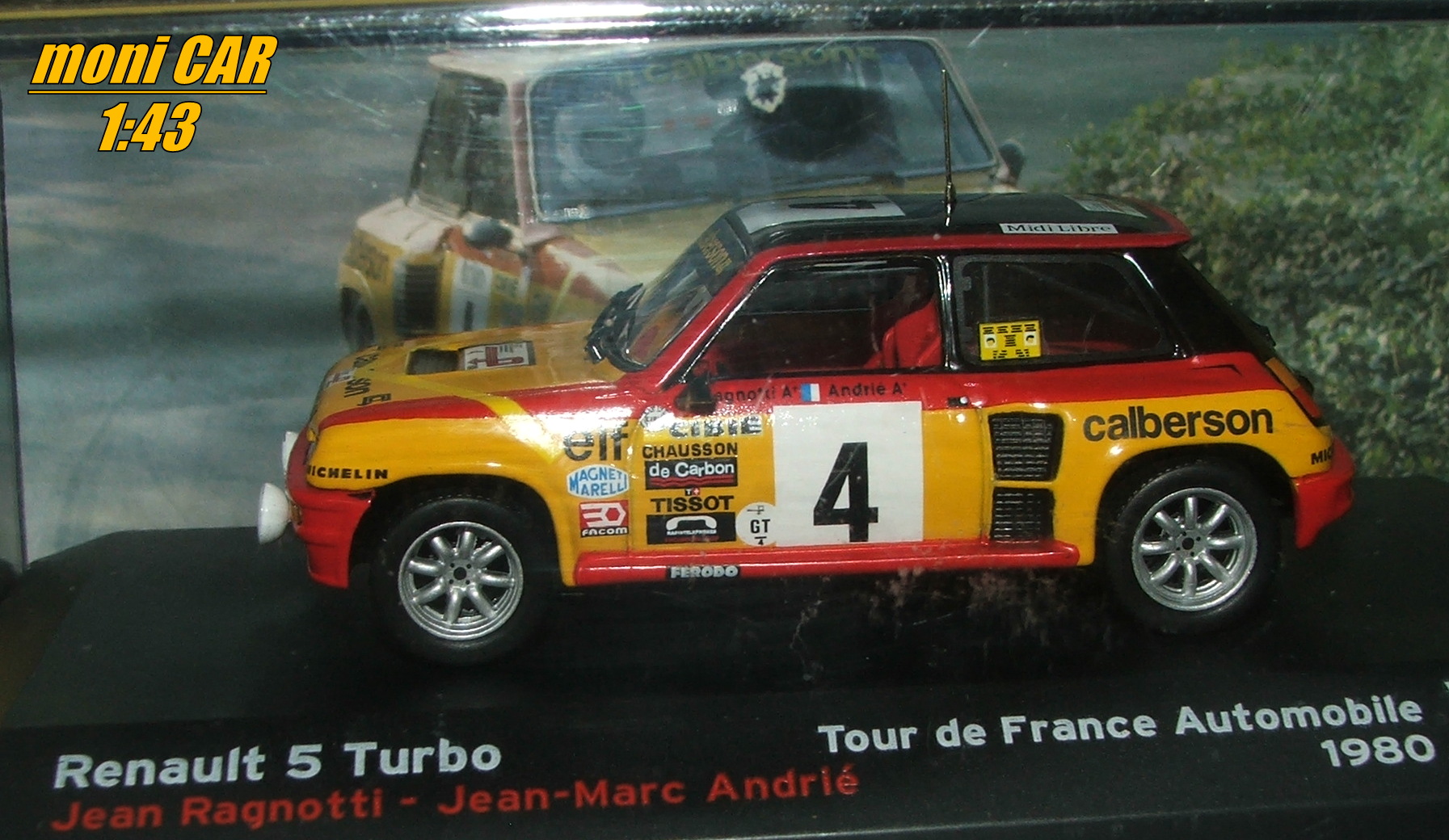 RENAULT 5 Turbo No.4 - Jean Ragnotti - Jean-Marc Andrié - Tour de France Automobille 1980 (1:43) Altaya/IXO