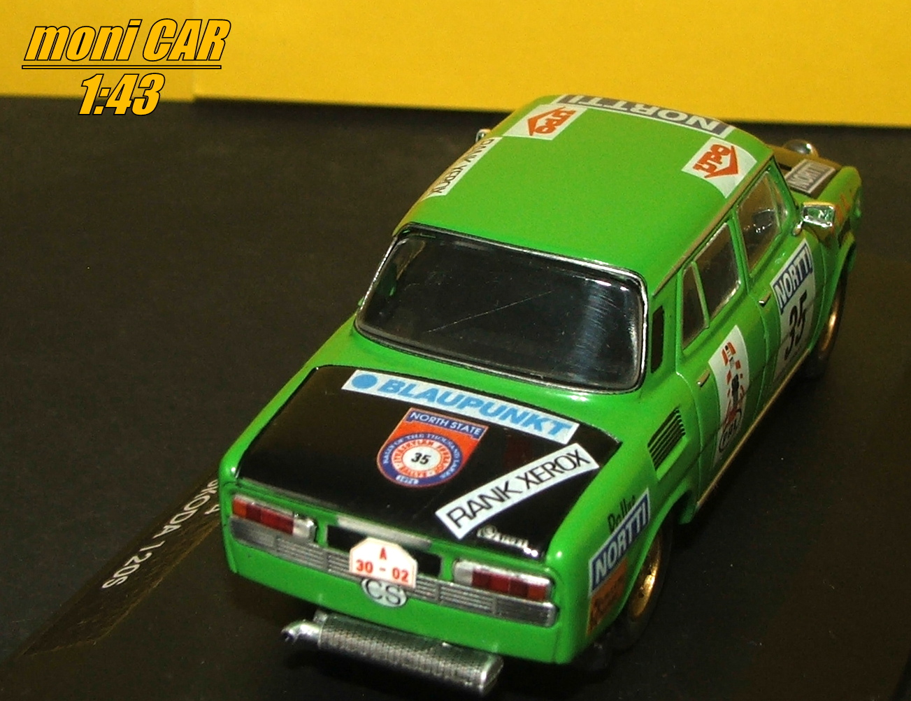 ŠKODA 120S Rally No.35 - J. Haugland - A. Floene - RALLYE 1000 LAKES 1974 (1:43) FOX18