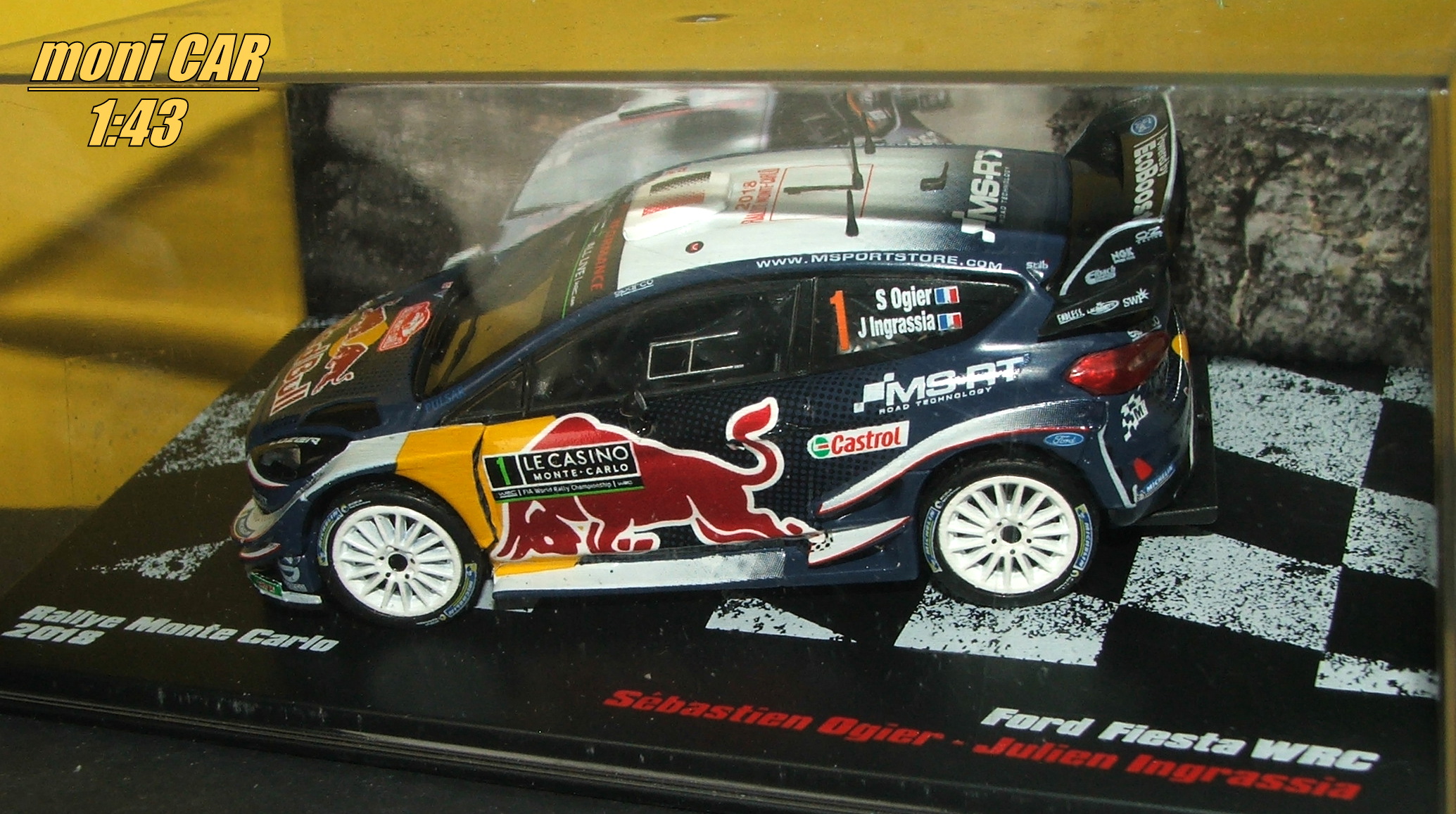 FORD Fiesta WRC No.1 - Sébastian Ogier - Julien Ingrassia - Rally Monte Carlo 2018 (1:43) Altaya/IXO