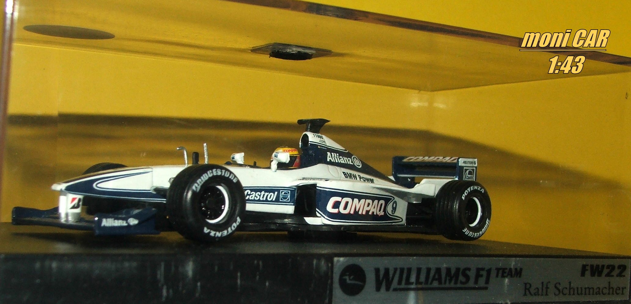 WILLIAMS FW22 F1 Team No.9 - Ralf Schumacher 2000 (1:43) HOT WHEELS