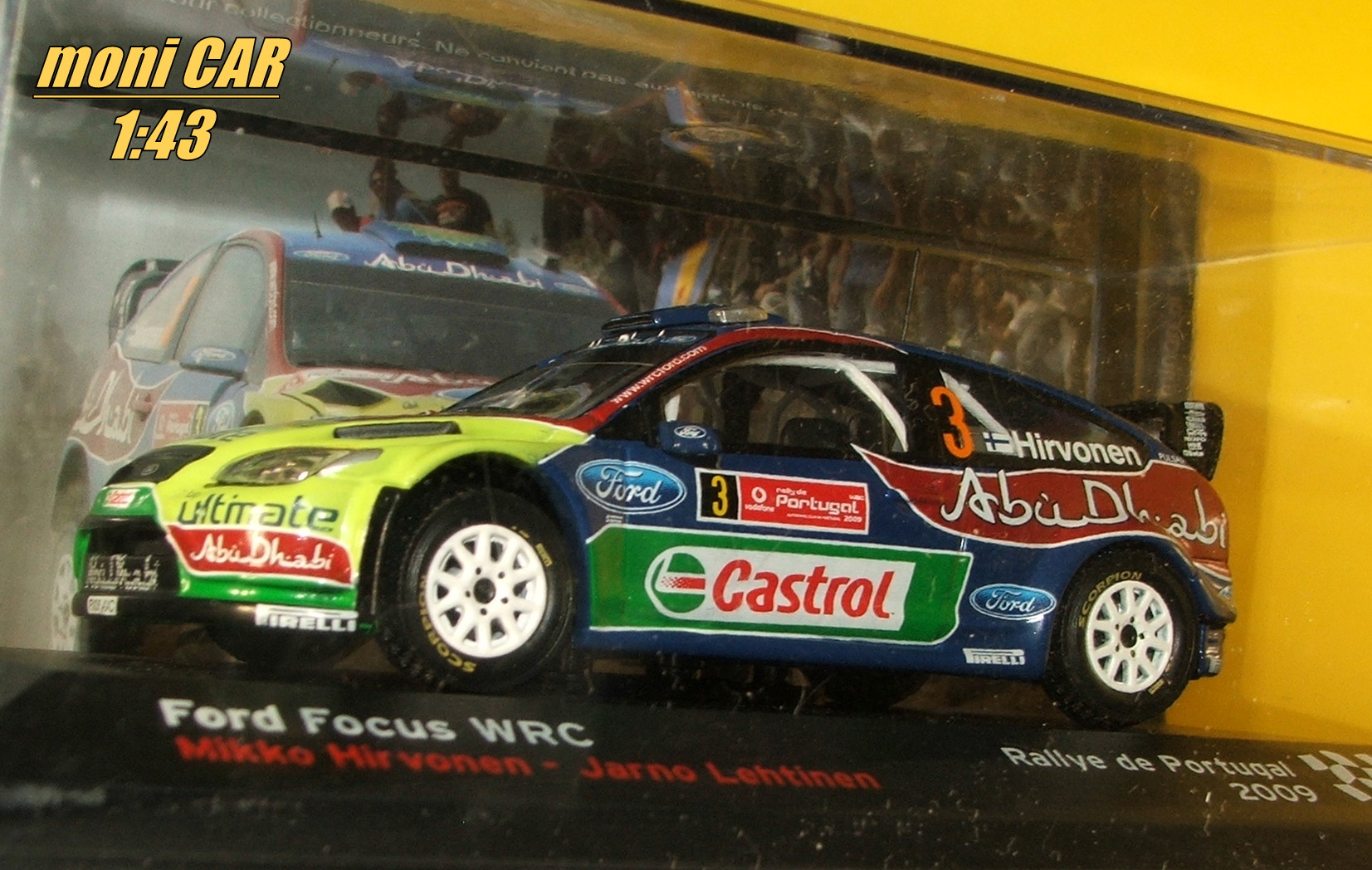 FORD Focus WRC No.3 - Mikko Hirvonen - Jarno Lehtinen - Rally de Portugal 2009 (1:43) Altaya/IXO