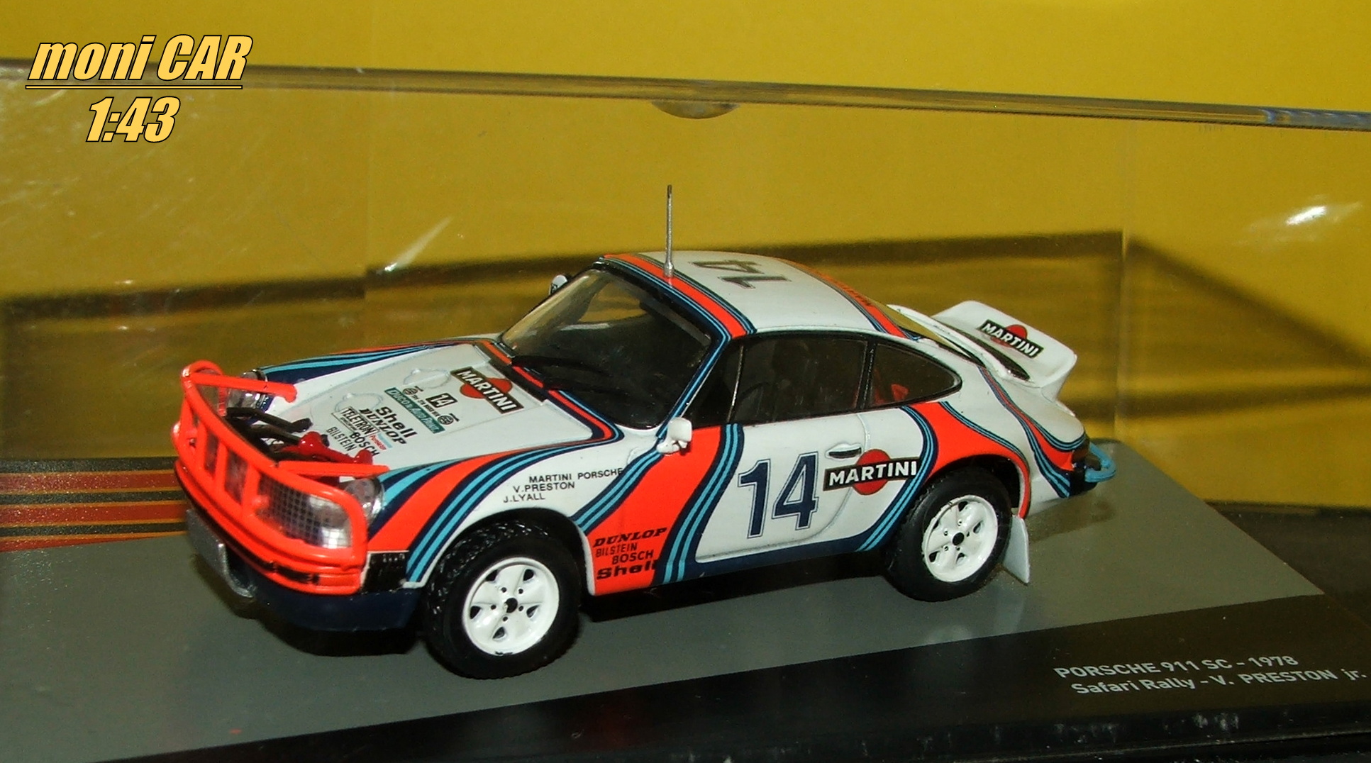 PORSCHE 911 SC 3.0 No.14 - Vic Preston Jr. - John Lyall - 2nd Rally Safari - 1978 (1:43) Altaya/IXO