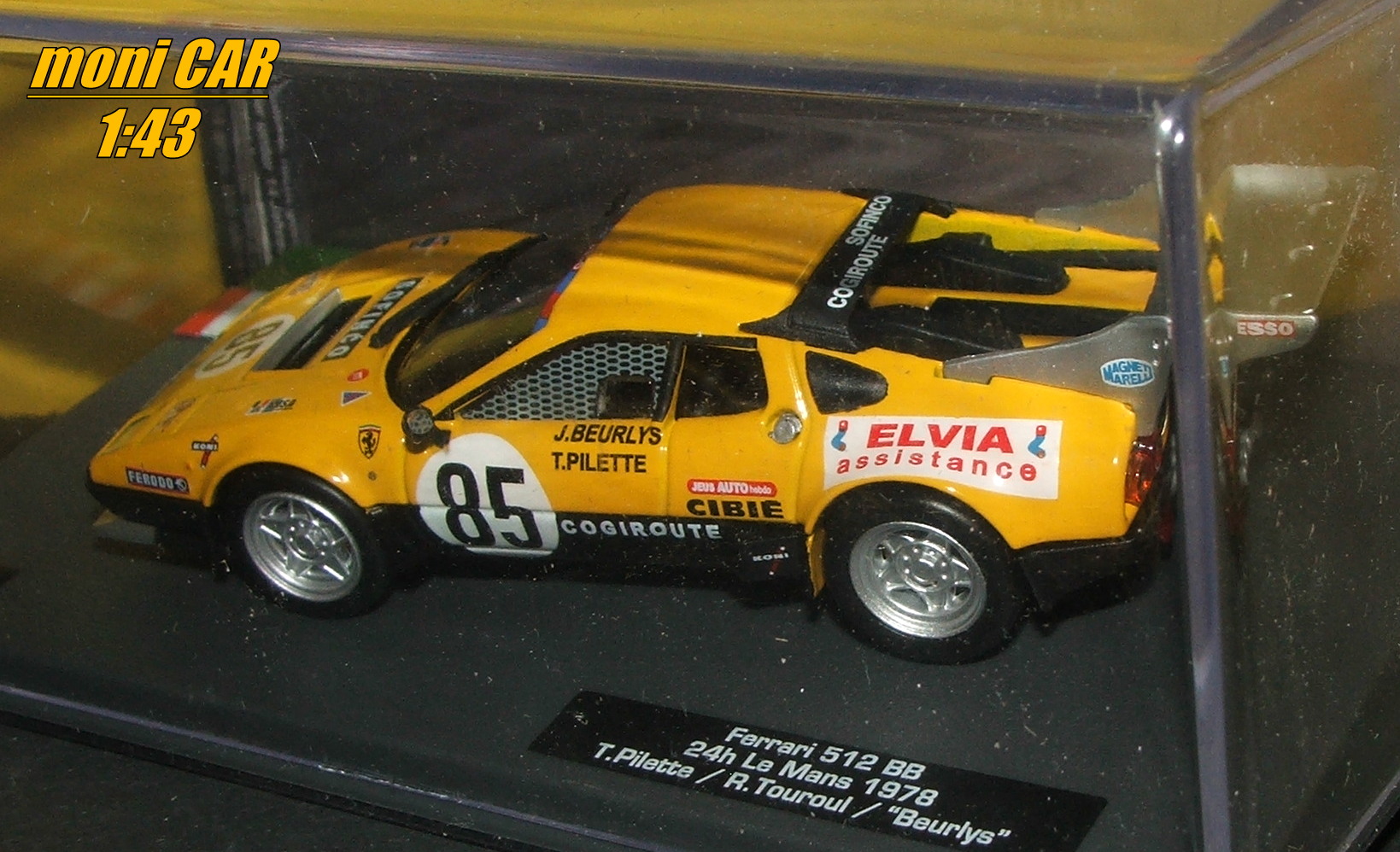 FERRARI 512 BB No.85 - T.Pilette - R. Touroul - "Beurlys"  - 24h Le Mans 1978 (1:43) Altaya/IXO