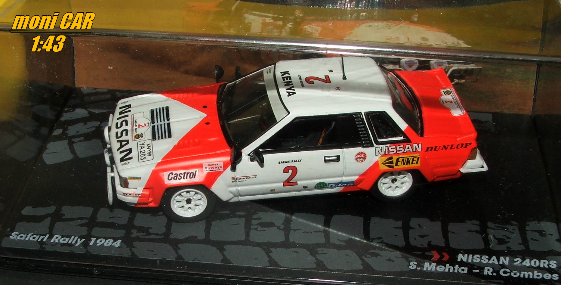 NISSAN 240RS No.2 - S. Mehta - R. Combes Safari Rally 1984 (1:43) Altaya/IXO84
