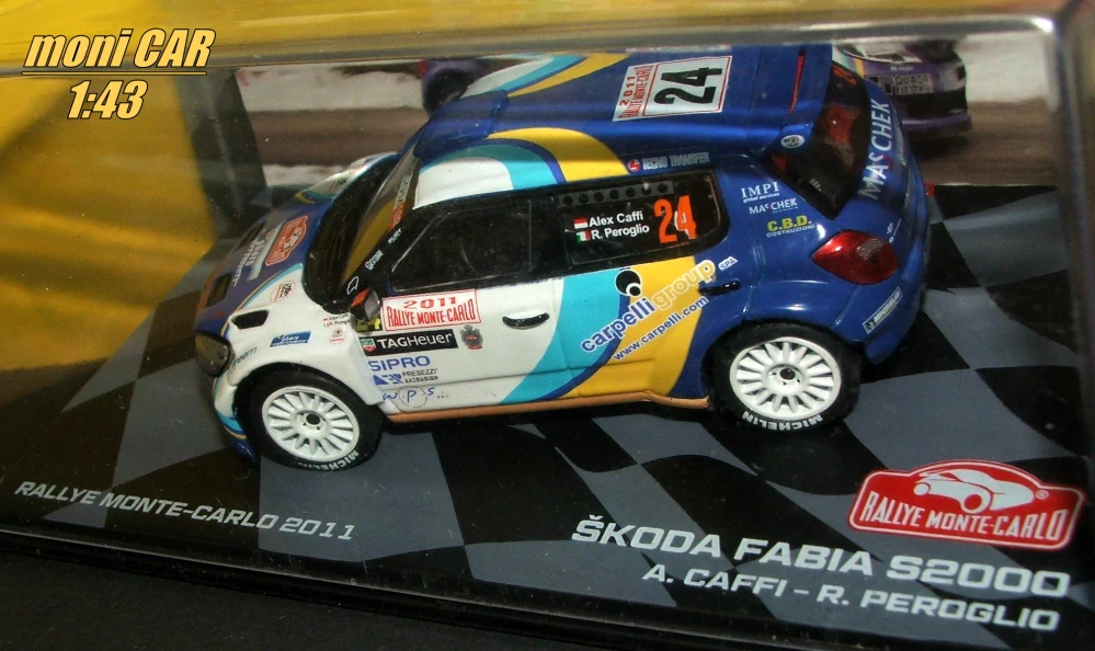 ŠKODA Fábia S2000 No.24 - A. Caffi - R. Perogolio - Rallye Monte Carlo  2011 (1:43) Altaya/IXO