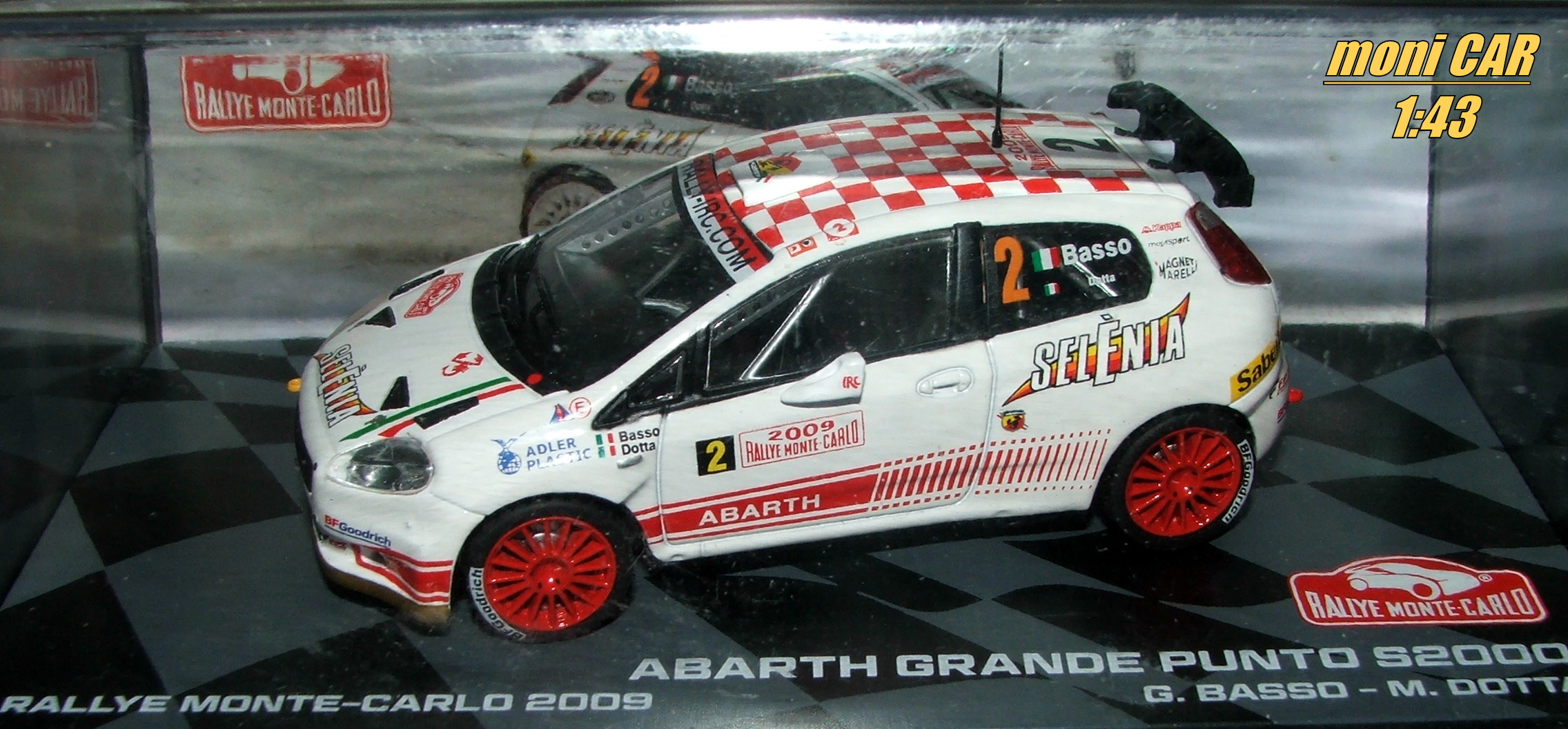 FIAT Grande Punto S2000 No.2 - G. Basso - M. Dotta Rallye Monte Carlo 2009 (1:43) Altaya/IXO