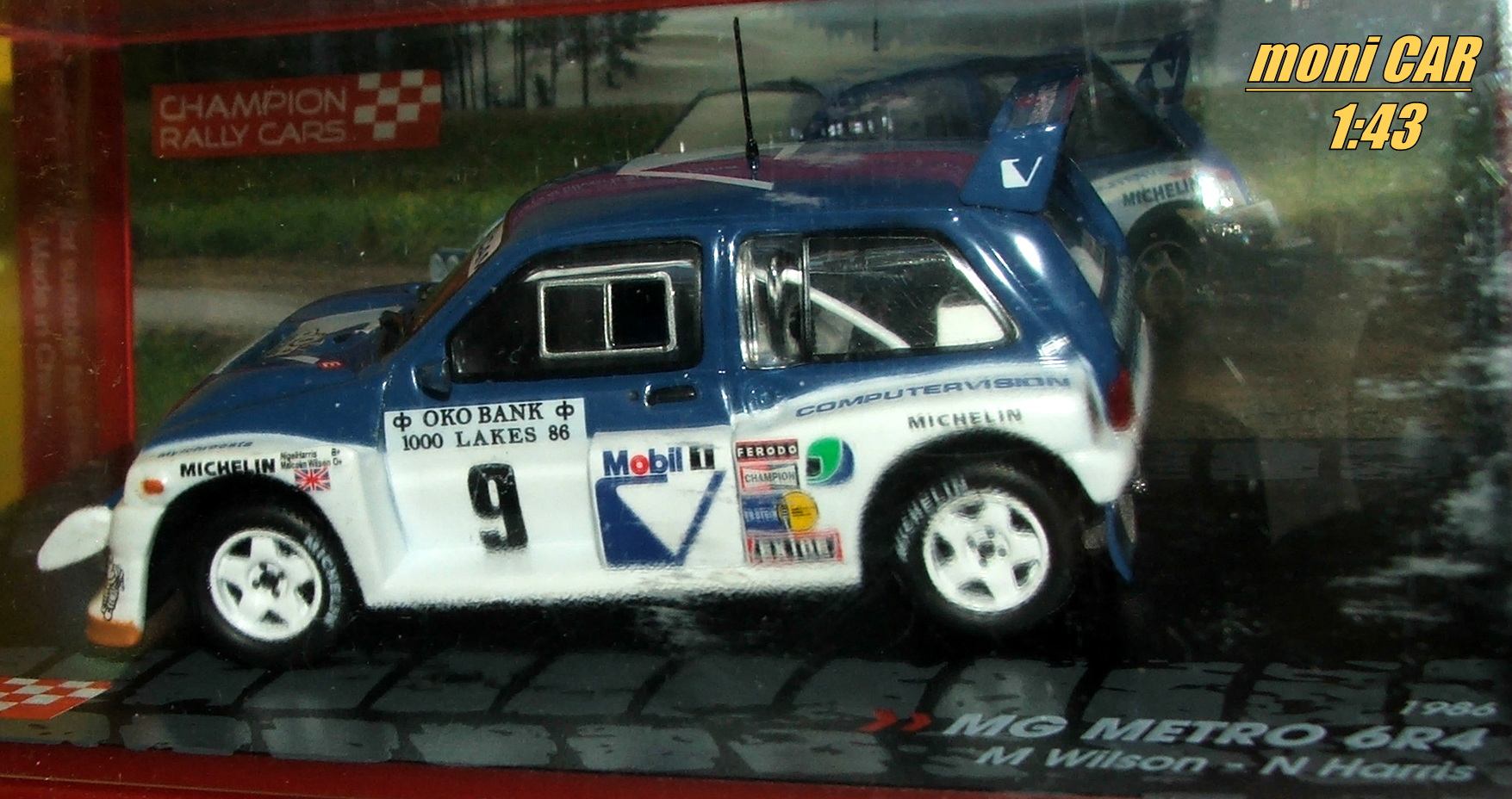 MG METRO 6R4 No.9 - M. Wilson - N. Harris - Rally 1000 Lakes 1986 (1:43) Altaya/IXO