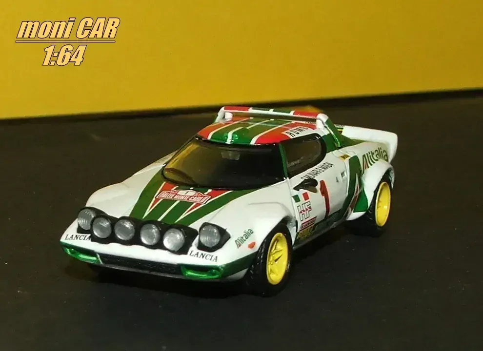LANCIA Stratos HF No.1 - Sandro Munari - Silvio Maiga Winner Rallye Monte Carlo 1977 (1:64) MINI GT