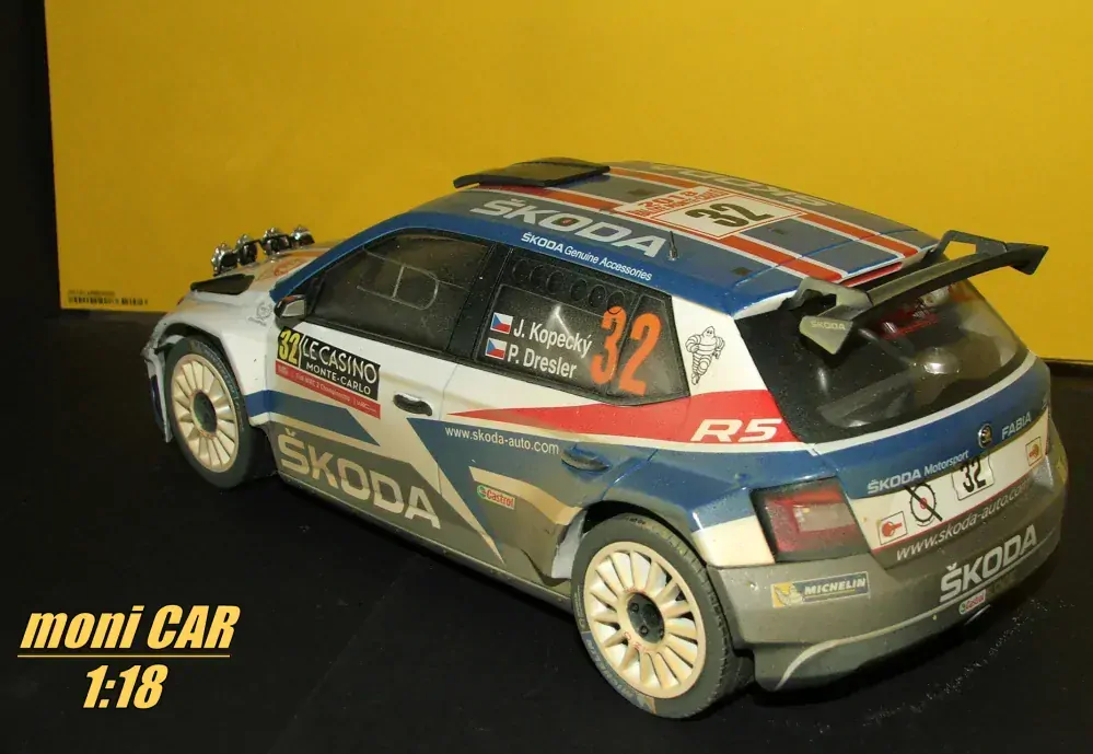 ŠKODA Fabia R5 No.32 J. Kopecký - P. Dresler - Rallye Monte Carlo 2018 Dirty Version (1:18) FOX18