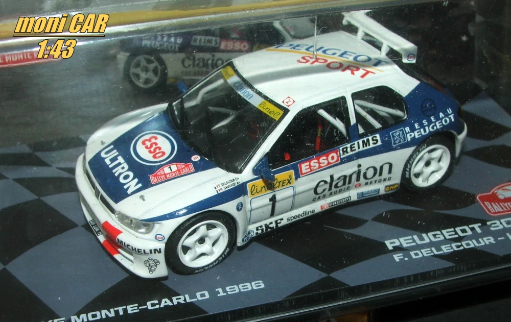 PEUGEOT 306 MAXI No.1 - F. Delecour - H. Sauvage - Rallye Monte Carlo 1996 (1:43) Altaya/IXO