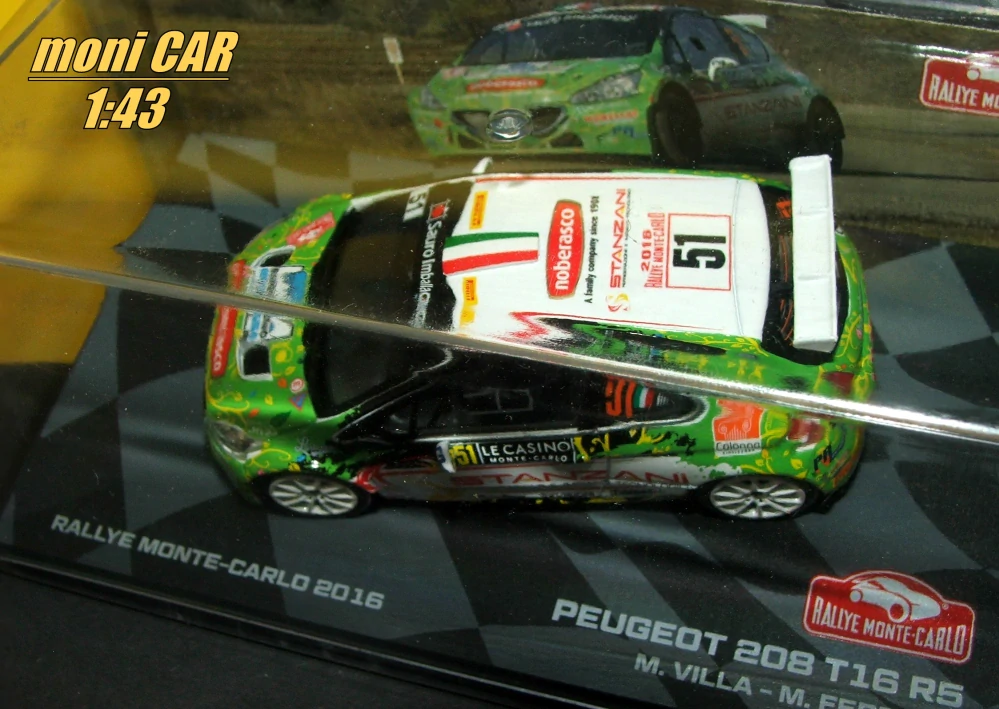 PEUGEOT 208 T16 R5 - No.51 - M. Villa - M. Ferrara - Rallye Monte Carlo 2016 (1:43) Altaya/IXO