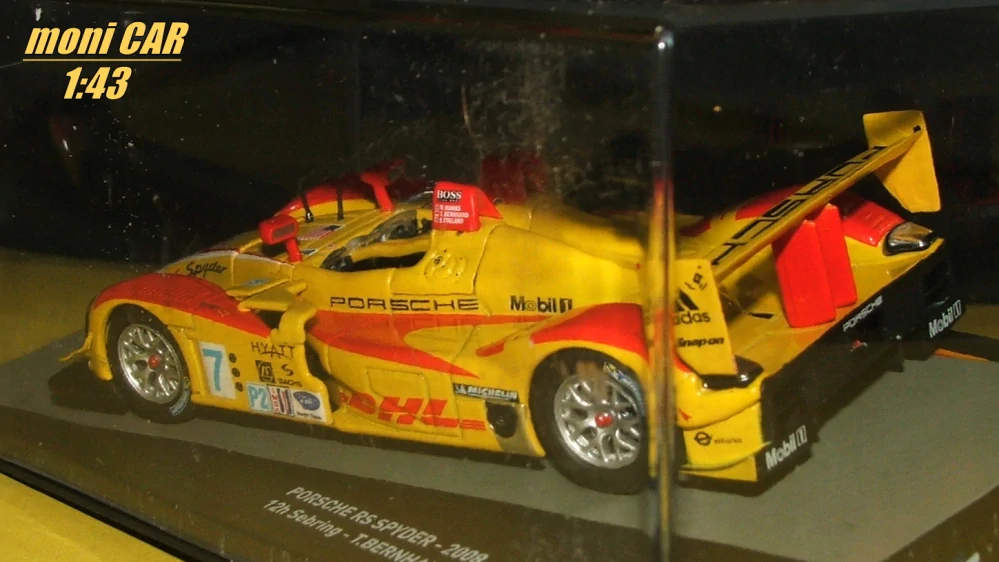 PORSCHE RS Spyder No.7 - 2008 - T. Bernhard - R. Dumas - E. Collard - 12h Sebring (1:43) Altaya/IXO