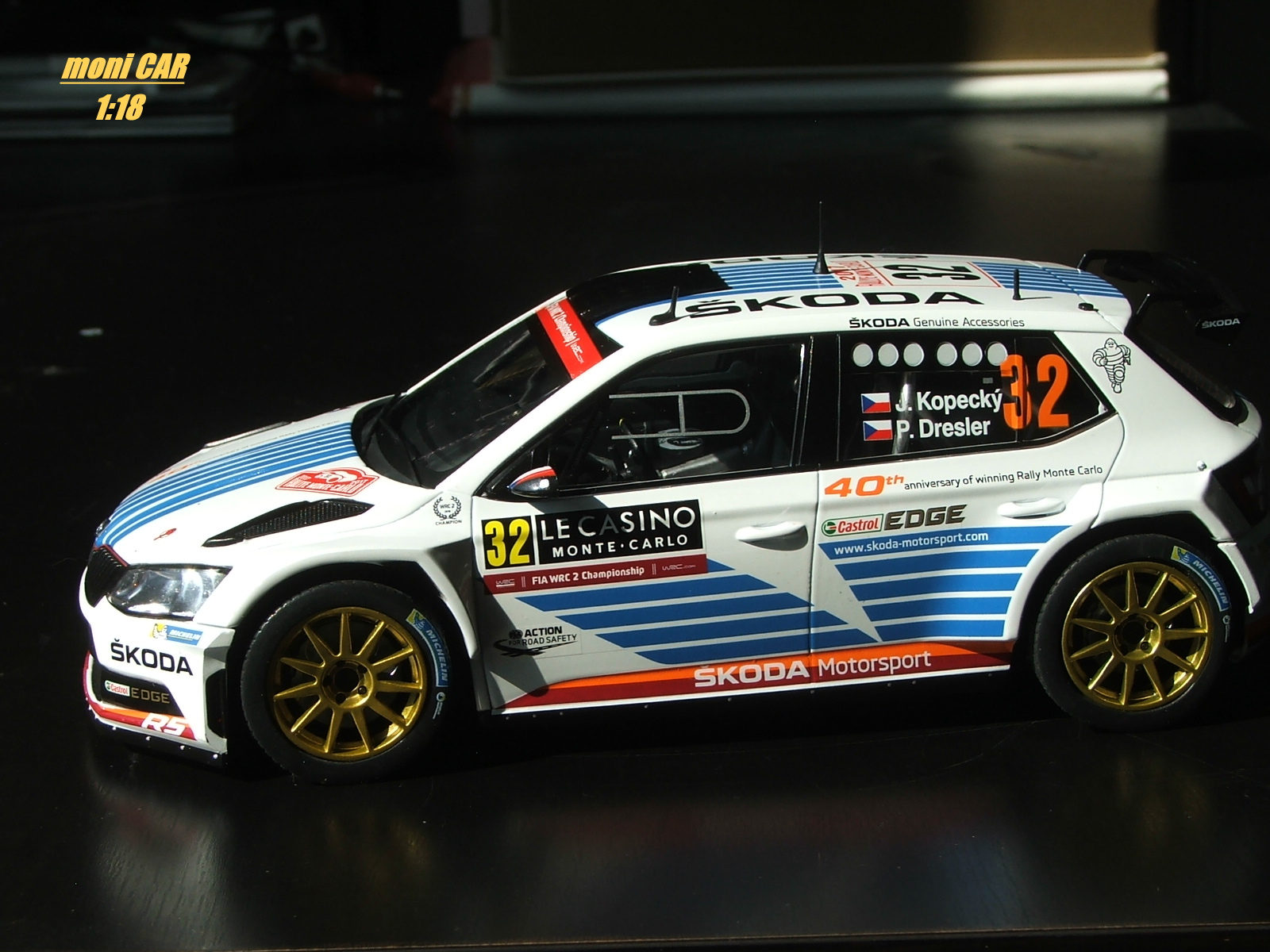 FOX18 Škoda Fabia R5 J. Kopecký/ P. Dresler "32" Rally Monte Carlo 2017 (1:18)