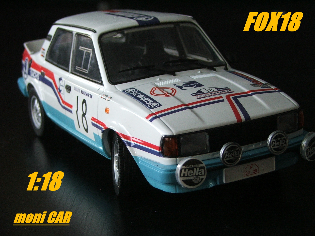 ŠKODA 130 LR No.18 - Ladislav Křeček - Bořivoj Motl - Rally Bohemia 1986 (1:18) FOX18