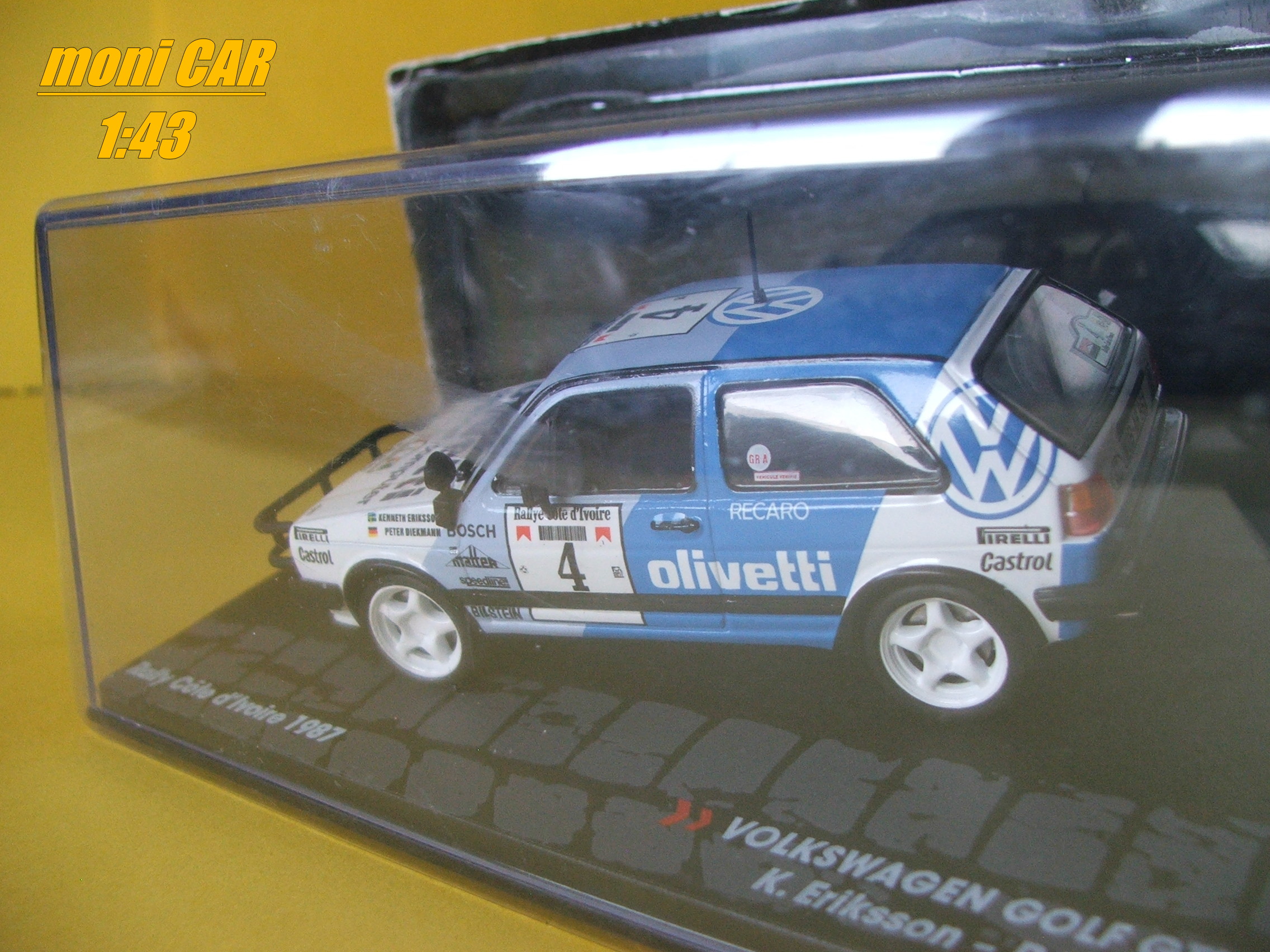 VOLKSWAGEN Golf GTI 16V No.4 R.Eriksson - P. Diekmann - Rally Cote d´Ivoire 1987 (1:43) Altaya/IXO