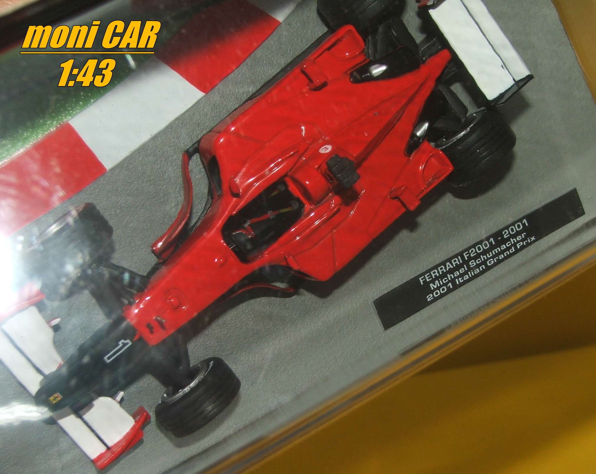 FERRARI F2001 No.1 Ferrari F2001 "Twin Towers" Michael Schumacher GP Taliansko (1:43) Altaya/IXO