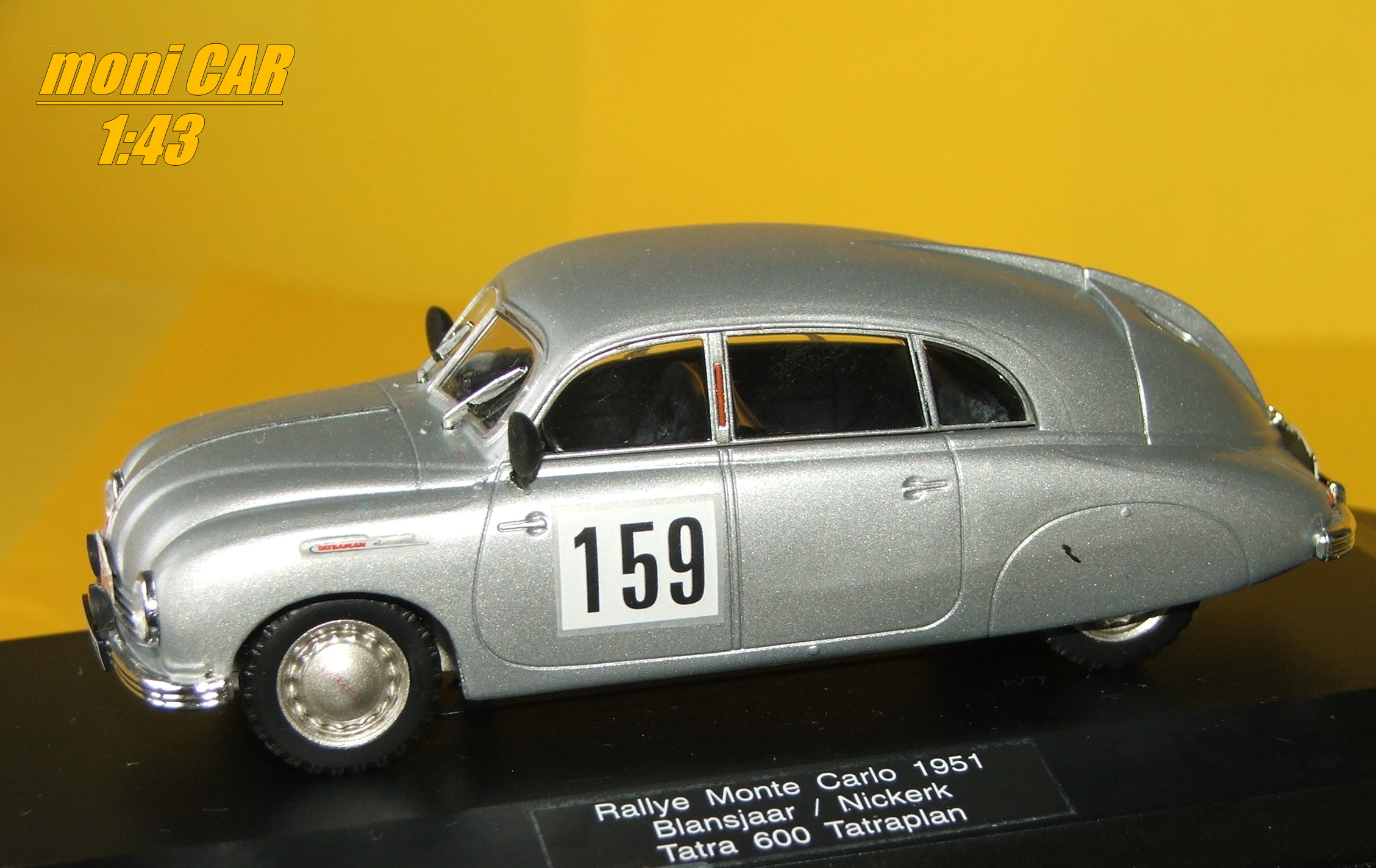 TATRA 600 Tatraplan No.159 A. Blansjaar - S. S. Nickerk Rallye - Monte Carlo 1951 (1:43) SC FOX18