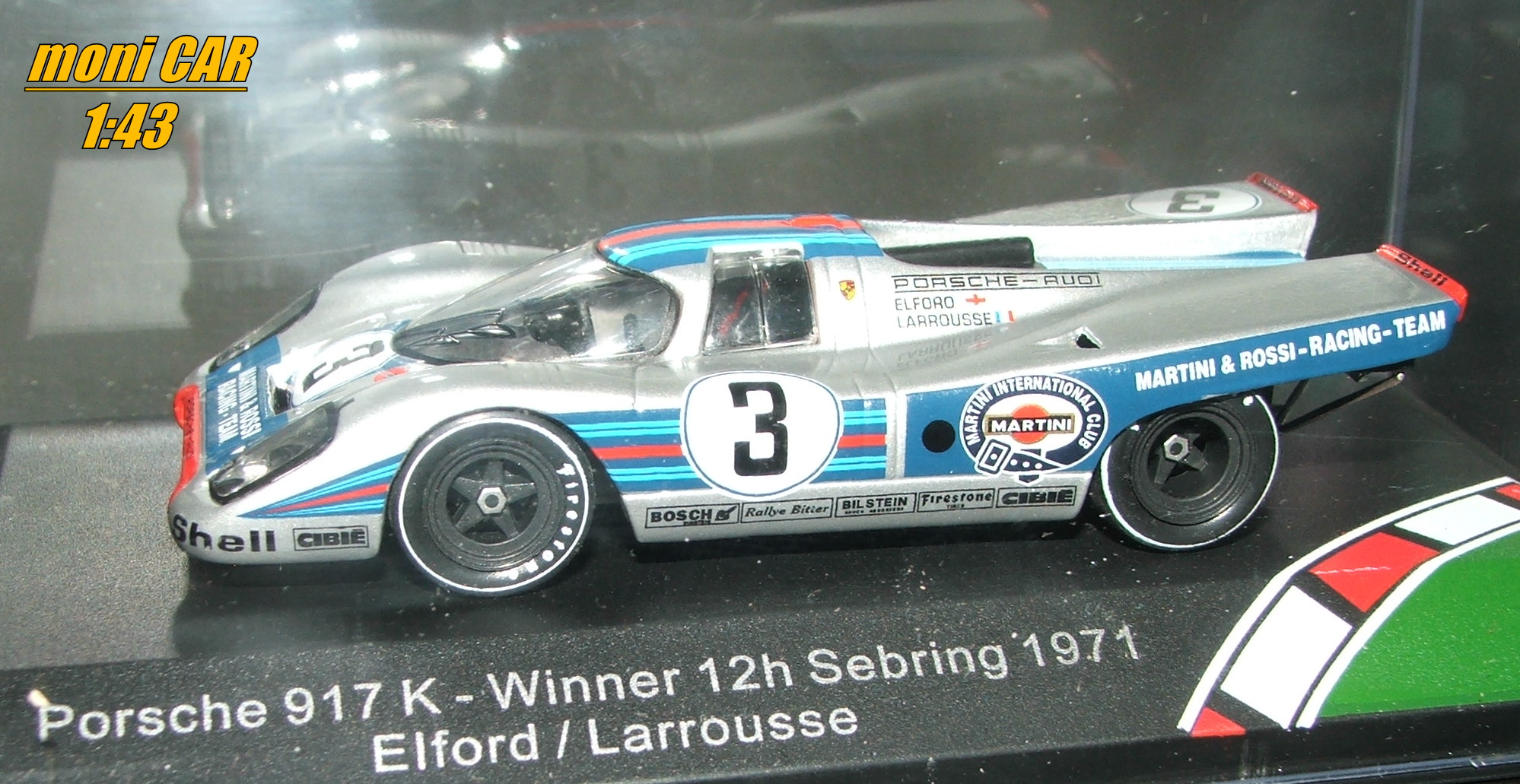 PORSCHE 917 K - No.3 V. Elford - G. Larrousse - Winner 12h Sebring 1971 (1:43) CMR