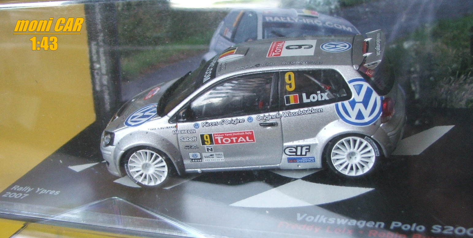 VOLKSWAGEN Polo S2000 No.9 - Freddy Loix - Robin Buysmans Rally Ypres 2007 (1:43) Altaya/IXO
