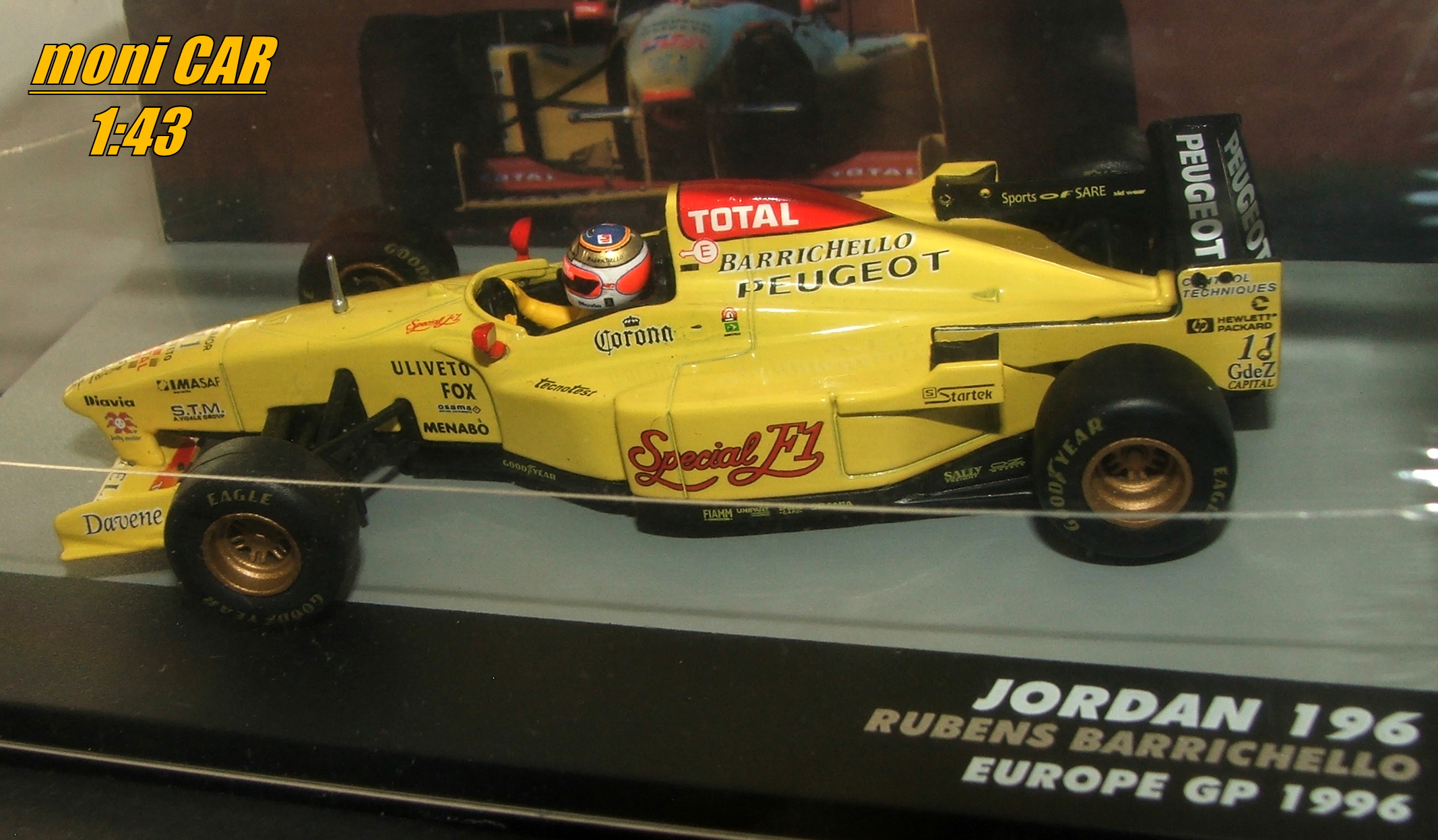 JORDAN 196 No.11 Rubens Barrichelo EUROPE GP F1 - 1996 (1:43) Altaya/IXO