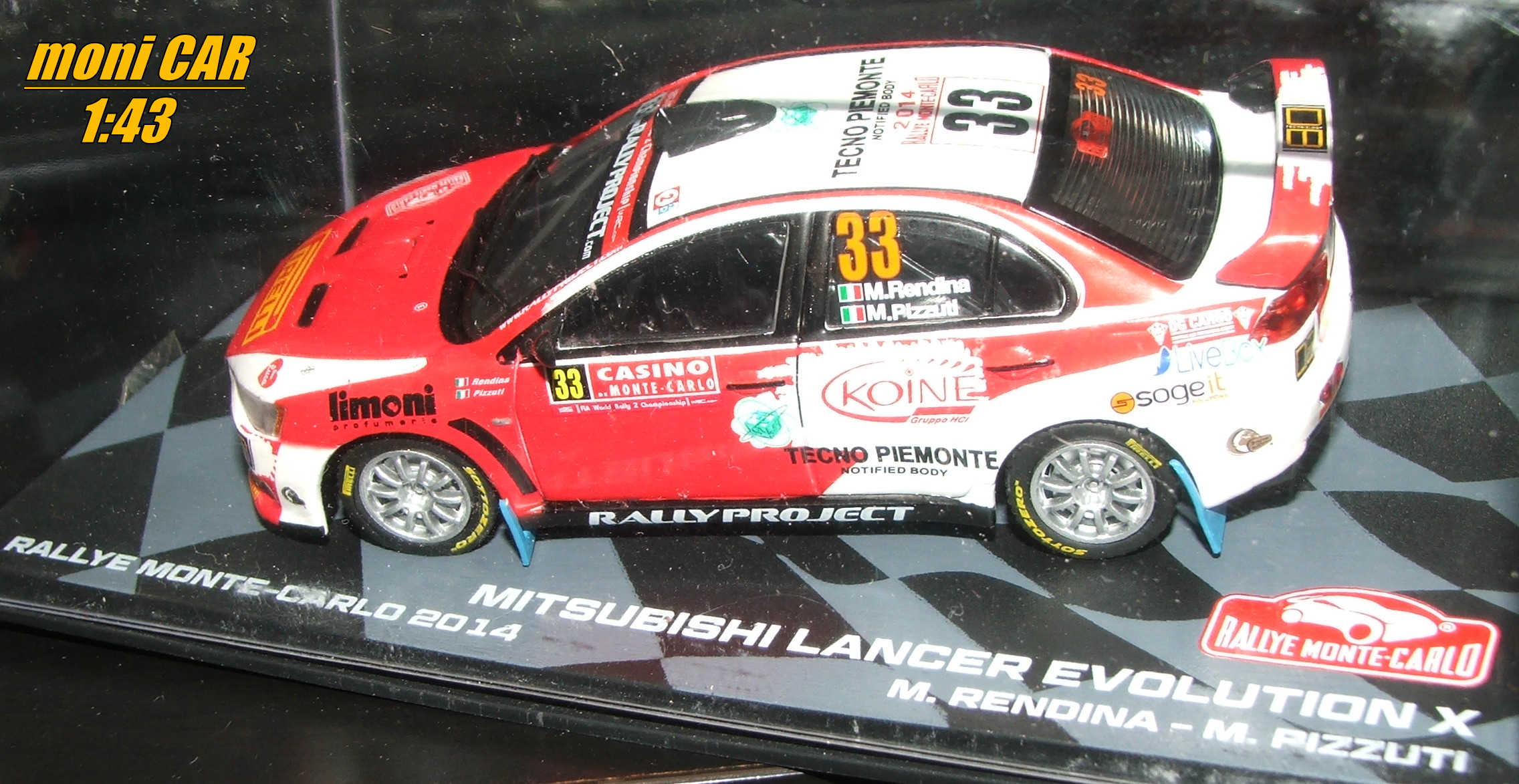 MITSUBISHI Lancer Evolution X No.33 - M. Rendina - M. Pizzuti - Rallye Monte Carlo 2014 (1:43) Altaya/IXO