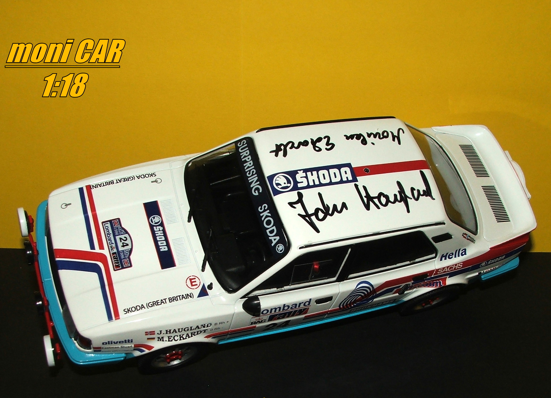 ŠKODA 130 LR No.24 - John Haugland-Monika Eckardt - RAC Lombard Rally 1986 (1:18) FOX18