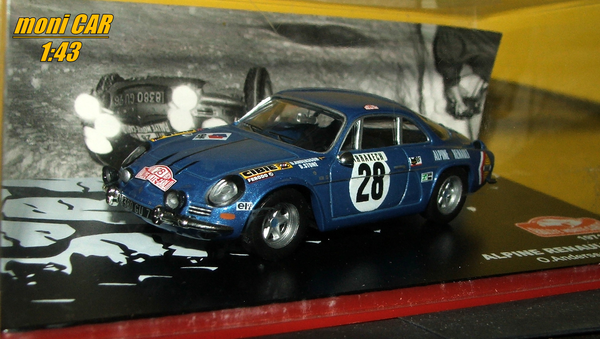 ALPINE RENAULT A110 No.28 - O. Andersson - D. Stone - Rally Monte Carlo 1971 (1:43) Altaya/IXO
