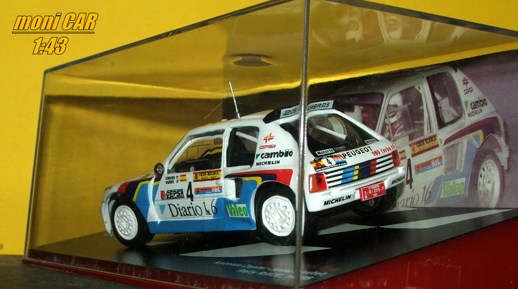 PEUGEOT 205 T16 No.4 - Antonio Zanini - Josep Autet - Rally RACE 1985 (1:43) Altaya/IXO