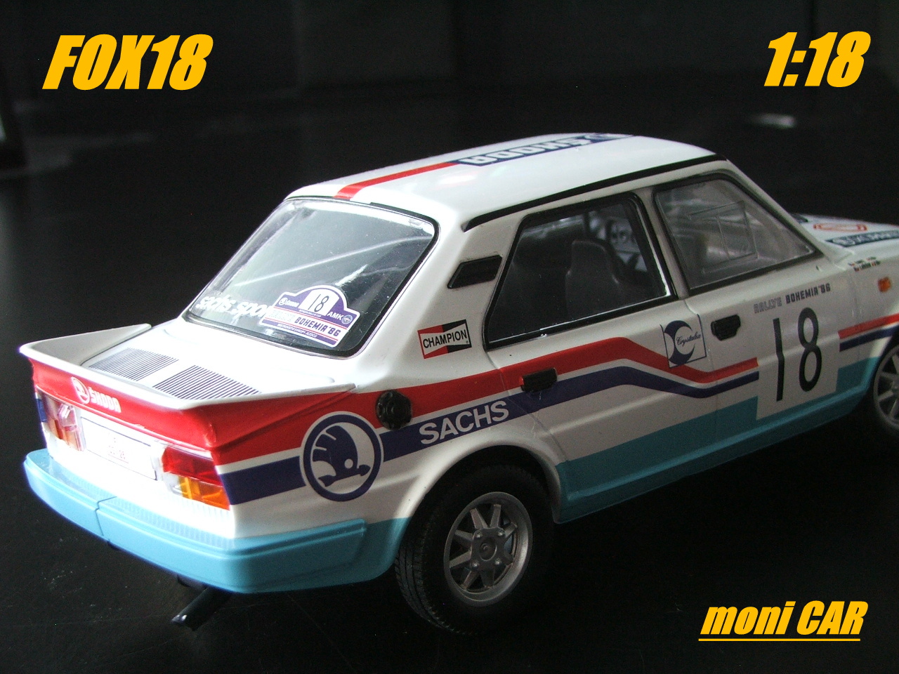 ŠKODA 130 LR No.18 - Ladislav Křeček - Bořivoj Motl - Rally Bohemia 1986 (1:18) FOX18