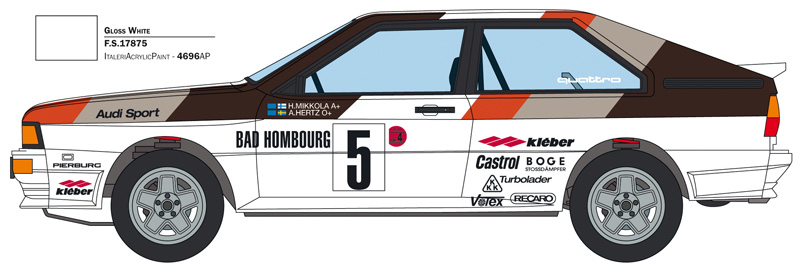 AUDI Quattro Hannu Mikkola / Arne Hertz - Rally Monte Carlo 1981 (1:24) ITALERI