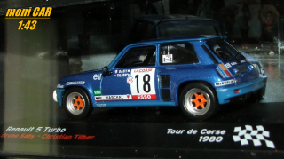 RENAULT 5 Turbo No.18 - Bruno Saby - Christian Tilber - TOUR DE CORSE 1980 (1:43) Altaya/IXO