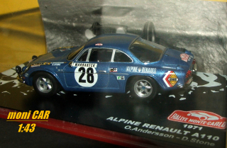 ALPINE RENAULT A110 No.28 - O. Andersson - D. Stone - Rally Monte Carlo 1971 (1:43) Altaya/IXO