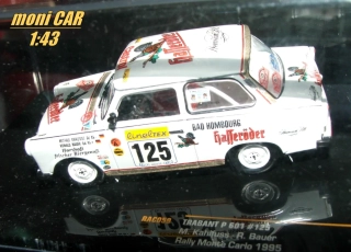 TRABANT P 601 No.125 M. Kahlfuss - R. Bauer - Rallye Monte Carlo 1995 (1:43) IXO